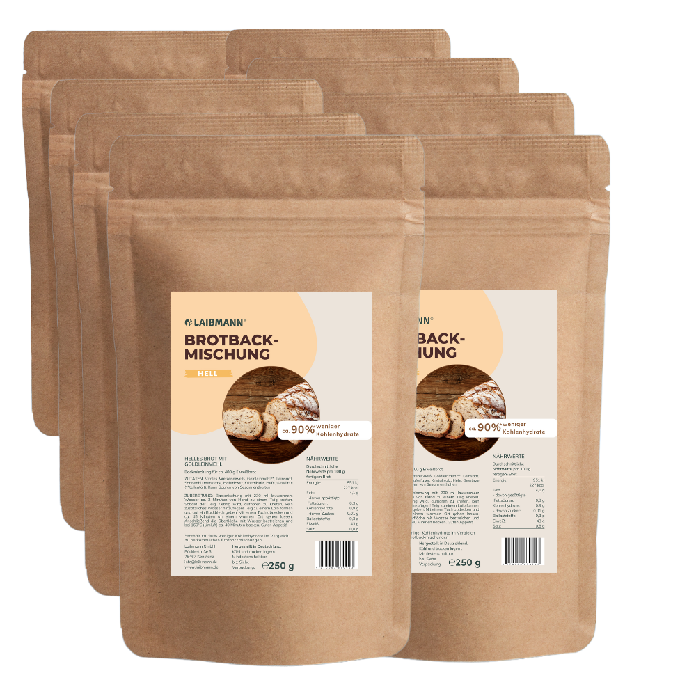 Low-Carb Brotbackmischung Hell – keto, proteinreich – Sparpaket
