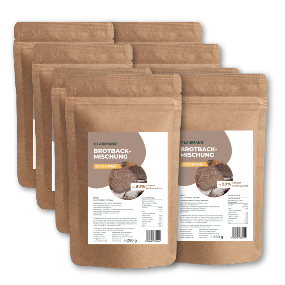 Glutenfreie Low-Carb Brotbackmischung – keto, proteinreich – Sparpaket