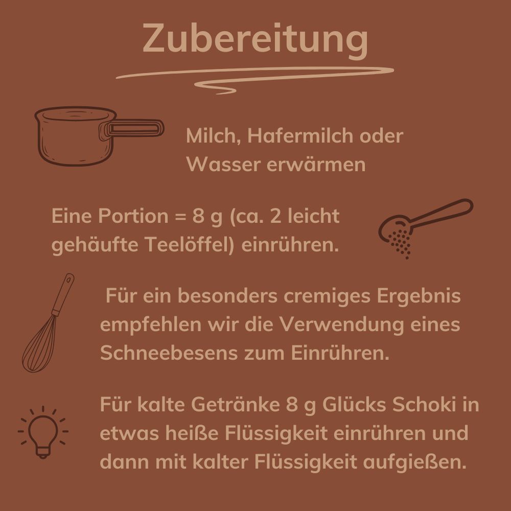 Laibmann® Glücks Schoki – Trinkschokolade ohne Zuckerzusatz, low carb, keto