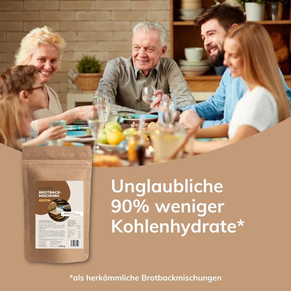 Low-Carb Brotbackmischung Dunkel – keto, proteinreich – Einzelpackung