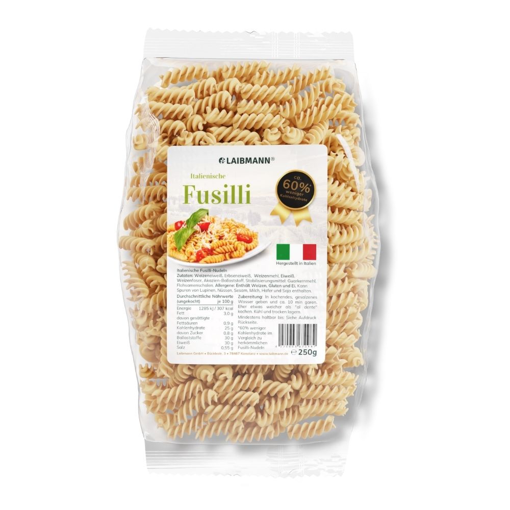 Lower-Carb Fusilli Nudeln – keto, proteinreich – Sparpaket