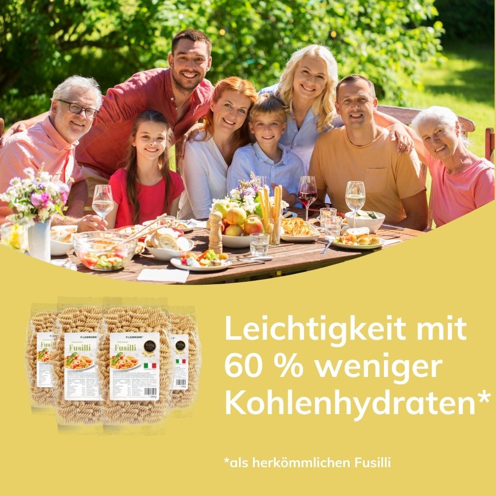 Lower-Carb Fusilli Nudeln – keto, proteinreich – Sparpaket