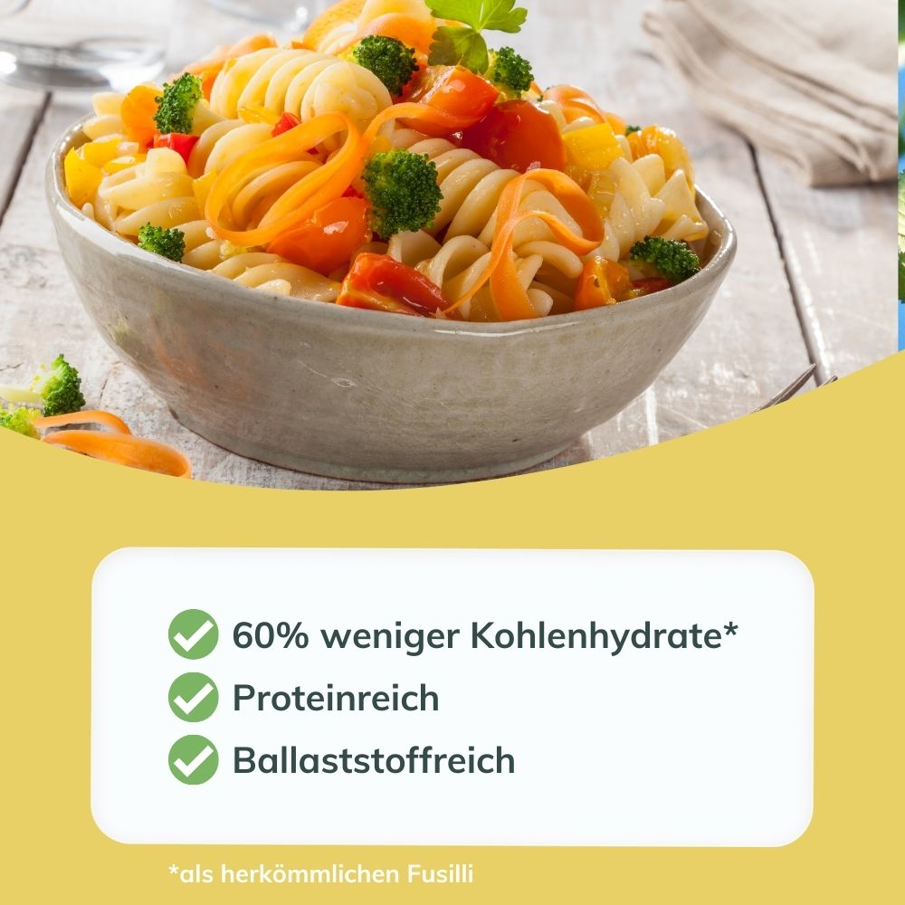 Lower-Carb Fusilli Nudeln – keto, proteinreich – Sparpaket