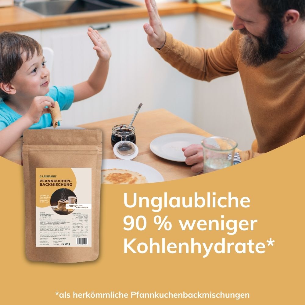 Kohlenhydratreduzierte Pfannkuchenteig-Backmischung