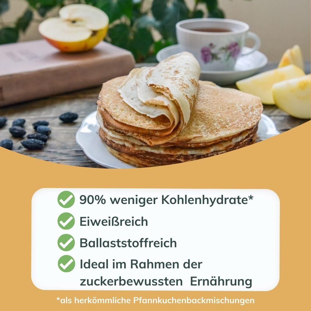 Kohlenhydratreduzierte Pfannkuchenteig-Backmischung