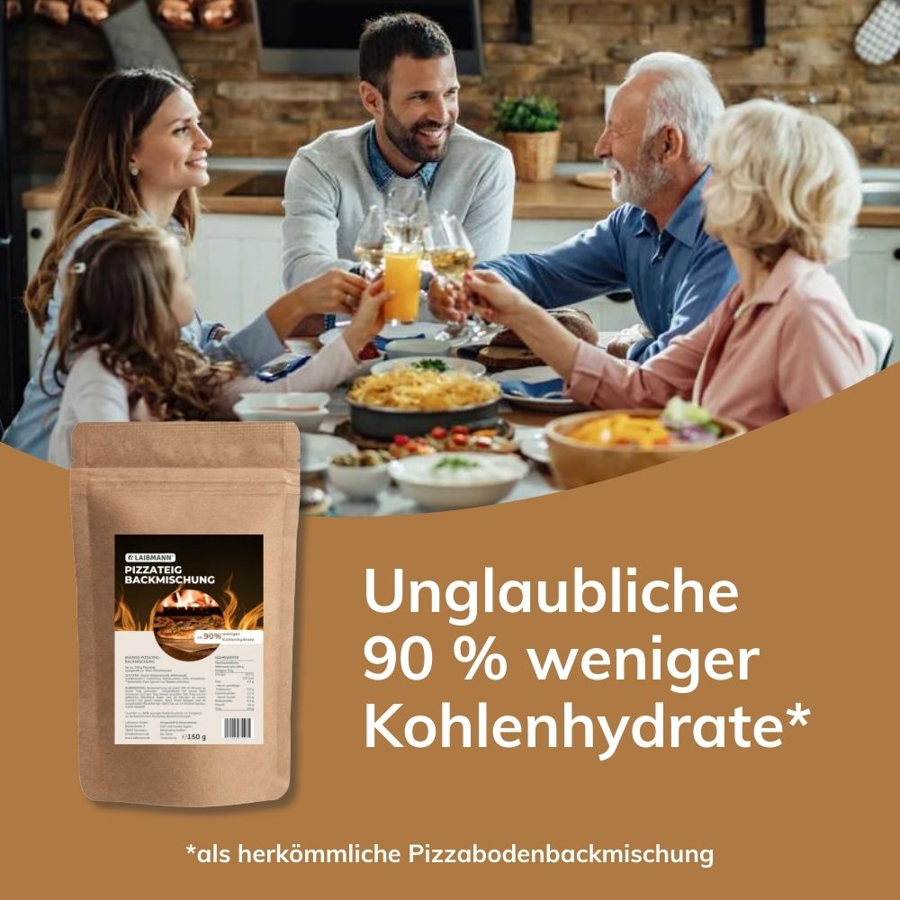 Low-Carb Pizzateig Backmischungen – keto, proteinreich – Sparpaket