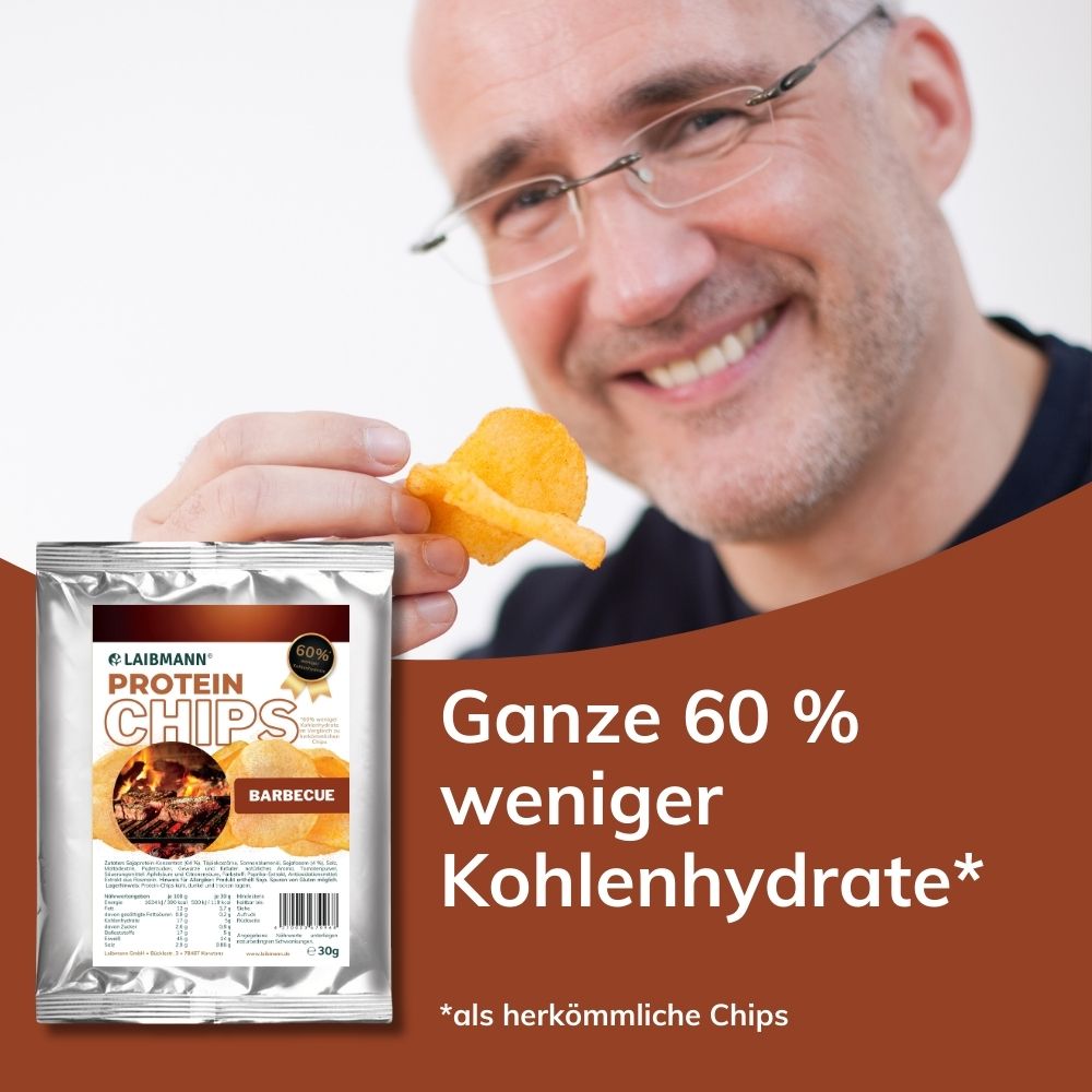 Protein Chips Barbecue – lower carb, keto – 1 Packung