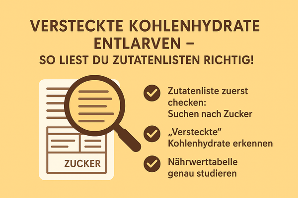 Versteckte Kohlenhydrate entlarven – so liest du Zutatenlisten richtig!