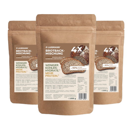 Low-Carb Brotbackmischung Dunkel – keto, proteinreich – 1-3 kg-Sparpakete