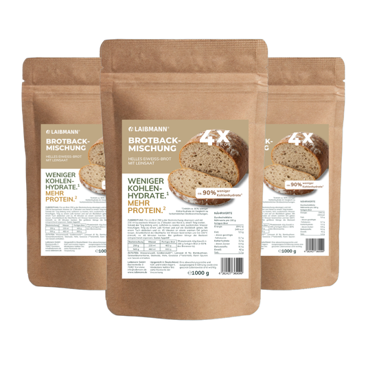 Low-Carb Brotbackmischung Hell – keto, proteinreich – 1-3 kg-Sparpaket